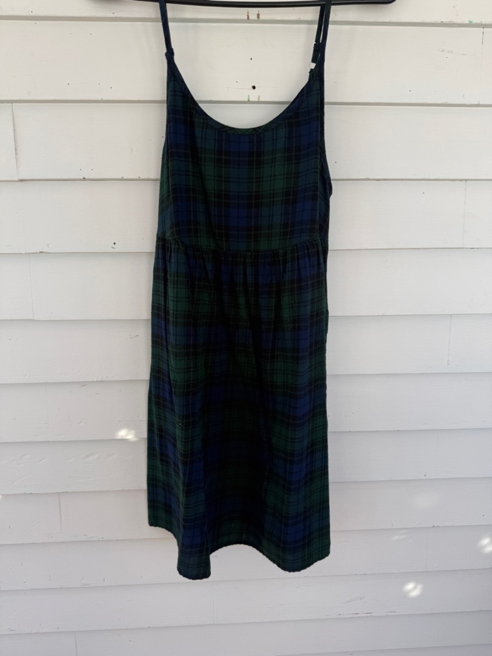 wild fable Green and Blue Plaid Spaghetti Strap Dress